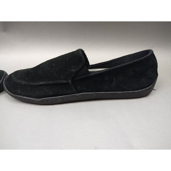 Isotoner Men’s Slippers Size 13-14 Black Memory Foam Moccasin House Shoes - Picture 10 of 11